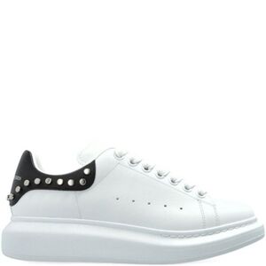 Alexander McQueen White and Black Studded Sneakers